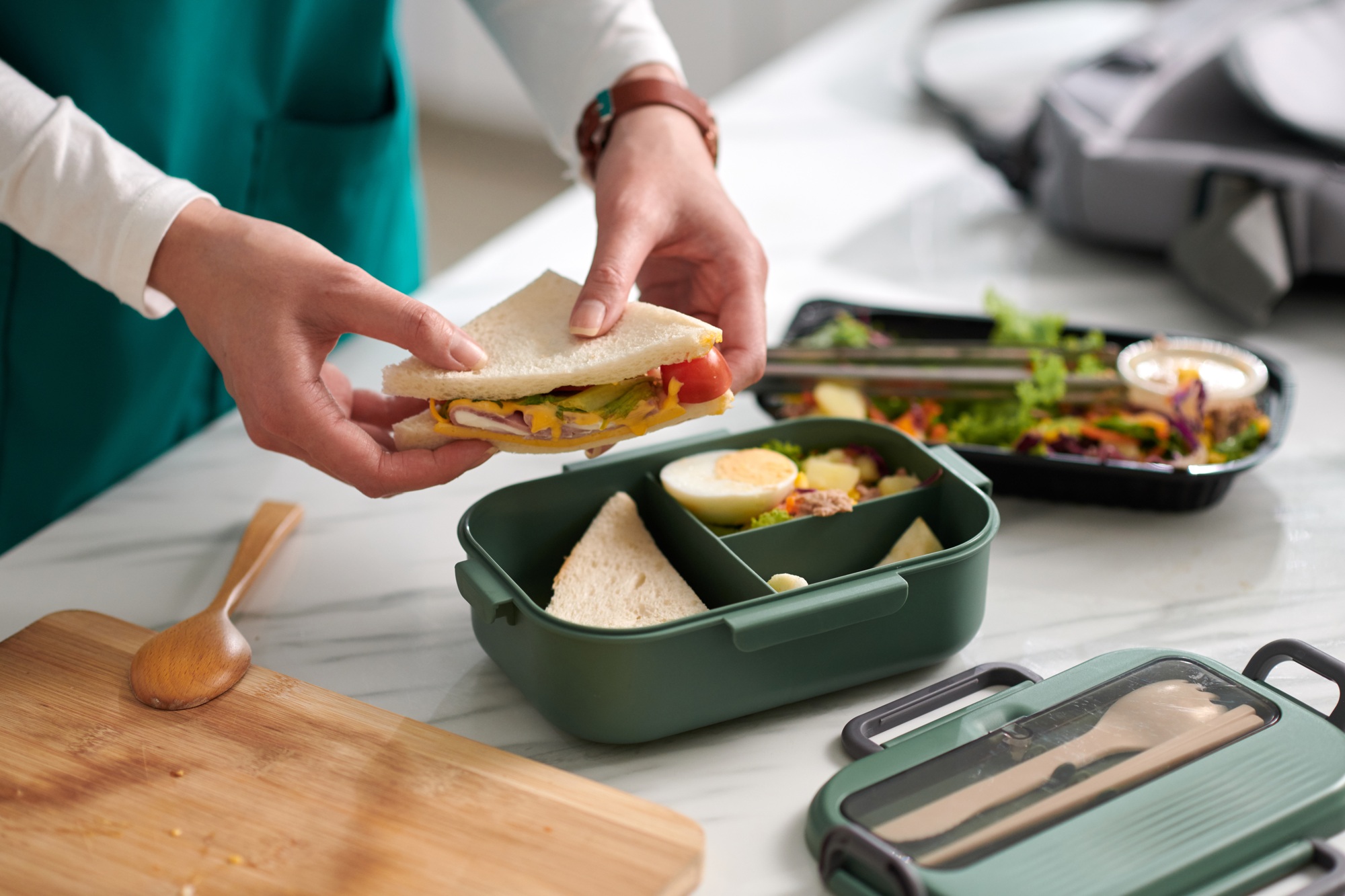 Nurse Packing Lunch for Work